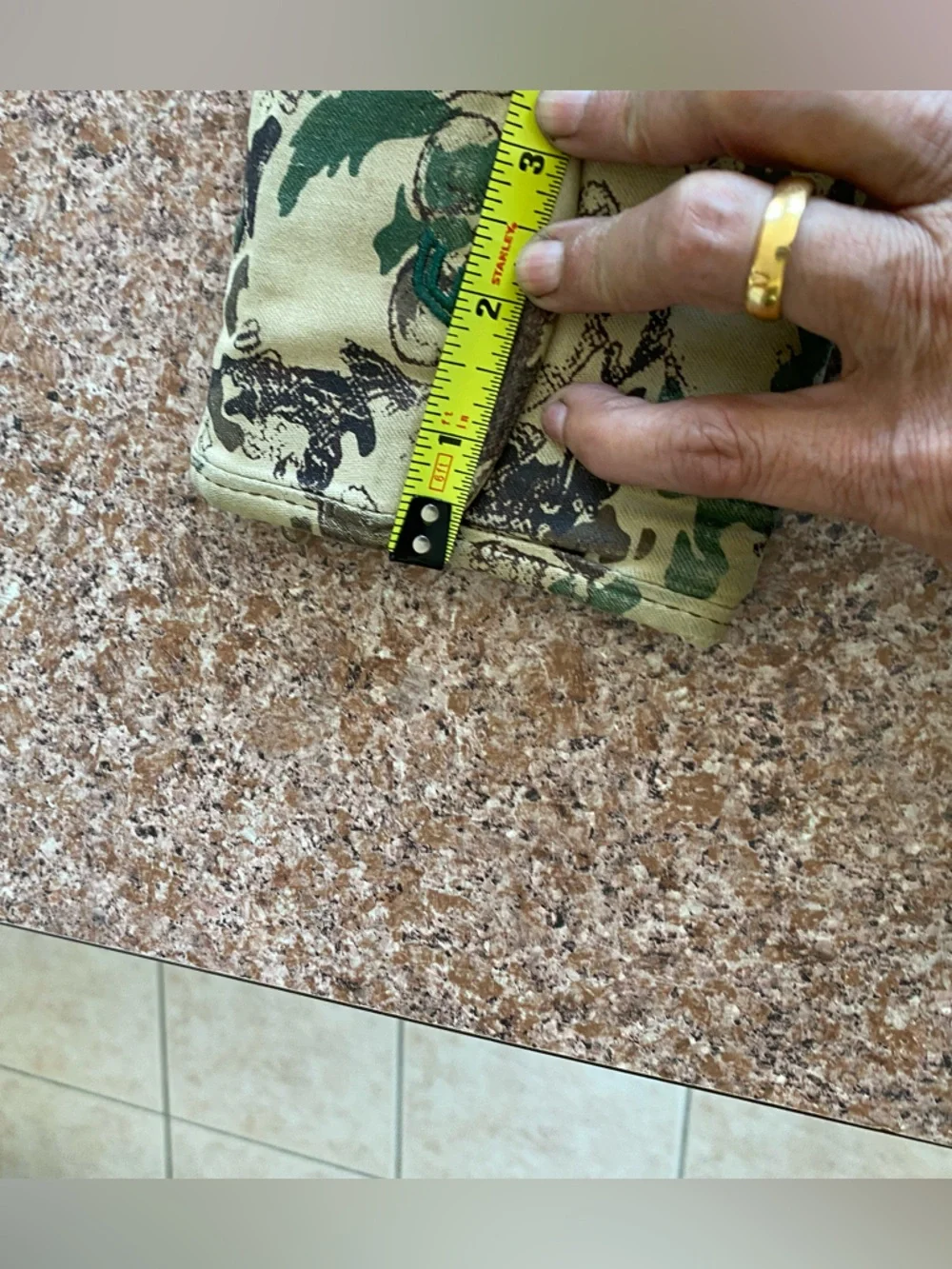 French Connection Green Camouflage Canvas Wallet